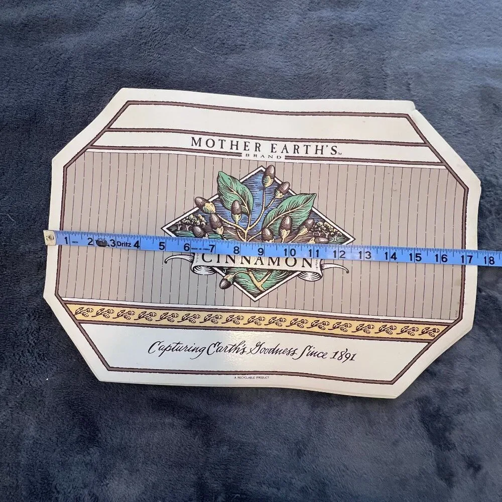 Vintage‎ Rubber Foam Backing Set Of 4 Mother Earths Brand Cinnamon Placemats
